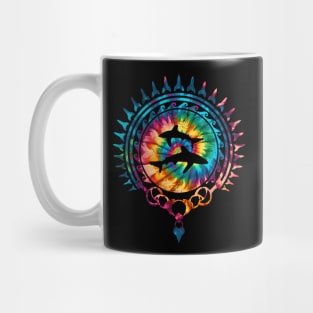 Oceanic Whitetip Shark Rainbow Tie Dye Mug